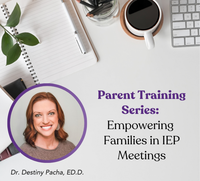 Parent Training Series Empowering Families in IEP Meetings